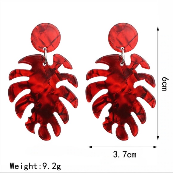 Big Leaves Drop Earrings - Picture 3 of 4